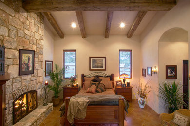 Inspiration for a mediterranean bedroom remodel in Austin