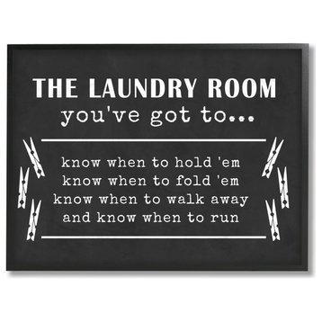 Stupell Industries Laundry Room You've Got To Know, 24"x30", Black Framed