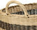 Large Striped Wicker Storage Basket