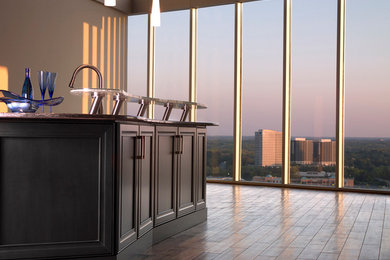 Example of a transitional kitchen design in Atlanta