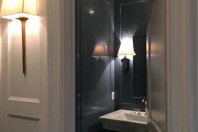 Inspiration for a timeless powder room remodel in New York