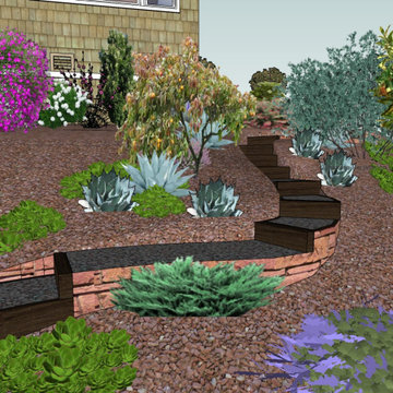 Japanese-Style Garden on a Steep Slope, San Francisco Bay Area