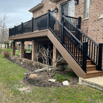 Brown Oak TimberTech Decking on existing structure in Palatine, IL