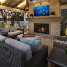 Deck fireplace