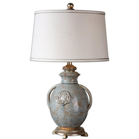 Uttermost Cancello Blue Glaze Lamp