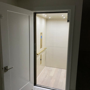 Traditional Home Elevator, Lux MDF Cab in Maple Sugar By Savaria