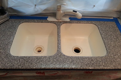 Sink Conversion: solid surface to stainless steel