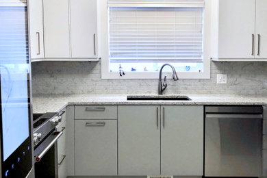 Minimalist kitchen photo in Vancouver