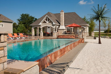 This is an example of a beach style pool in Indianapolis.