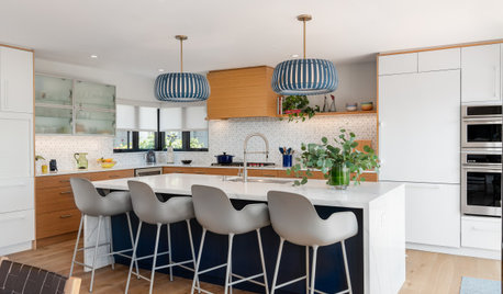 Before and After: 4 Breezy White, Wood and Blue Kitchens