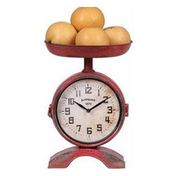 RED DOUBLE SIDED SCALE CLOCK - Products