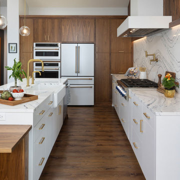 Spring Lake Townhome Main Floor Transformed to Midcentury Modern Magic