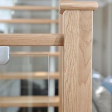 Long Beach House- Glass Railing Staircase