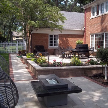 Old house, modern backyard