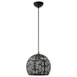Livex Lighting - Livex Lighting 49542-04 Chantily - 11.75" One Light Pendant - Canopy Included: Yes  Shade IncChantily 11.75" One  Black/Brushed NickelUL: Suitable for damp locations Energy Star Qualified: n/a ADA Certified: n/a  *Number of Lights: Lamp: 1-*Wattage:60w Medium Base bulb(s) *Bulb Included:No *Bulb Type:Medium Base *Finish Type:Black/Brushed Nickel