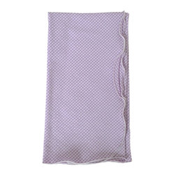 Britten Couture Home - Seersucker Gingham Napkins With Lettuce Edge, Set of 4, Lavender-White - Napkins