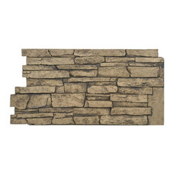 143-BRECKENRIDGE DEEP WIDE STACKED DESIGN WALL PANEL - 24"H - Wall Panels