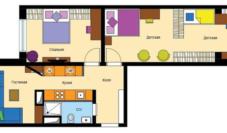 Перепланировка: 5 вариантов для двухкомнатной квартиры в доме КОПЭ