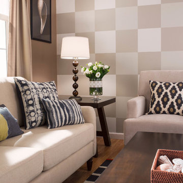 FrogTape Checkerboard Living Room