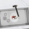 STYLISH Kitchen Sink Faucet Single Handle Pull Down Dual Mode Stainless Steel