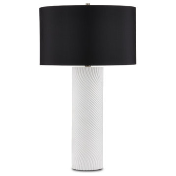 Groovy 1-Light Table Lamp, White
