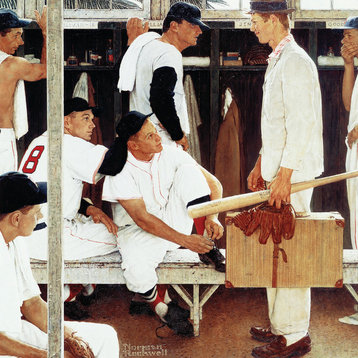 "The Rookie" Painting Print on Canvas by Norman Rockwell