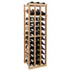4 ft. 3-Column Wine Rack w Display, Prime Mahogany, Midnight Black Stain