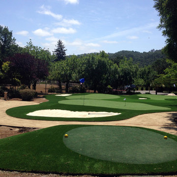 Artificial grass installation in Morgan Hill, CA.