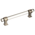 Amerock - Amerock Glacio Cabinet Pull, Clear/Polished Nickel, 5-1/16" Center-to-Center - The Amerock BP36655CPN Glacio 5-1/16 in (128 mm) Center-to-Center Pull is finished in Clear/Polished Nickel. Glacio is sleek and minimalist, blending crystal-clear accents and beautifully finished metallic mountings that seem to float above the surface for an ethereal look and feel. A warmer counterpart to chrome finishes, polished nickel features soft golden undertones that enhance any space with a rich luster reminiscent of sterling silver. Founded in 1928, Amerock's award-winning home solutions including decorative and functional cabinet hardware, bath accessories, decorative hooks and wall plates have built the company's reputation for chic design accessories that inspire homeowners to express their personal style. Amerock offers a variety of styles and finishes at affordable prices that add the perfect finishing touch to any room