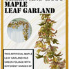 Natural Looking Maple Leaf Garland, In 2 Colors, 57" Green & Rust