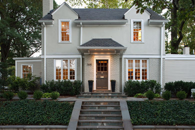 Example of a classic gray exterior home design in DC Metro