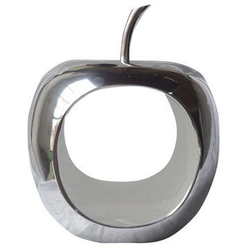 HomeRoots Apple Shaped Aluminum Decorative Accent Bowl