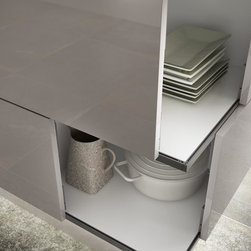 Sliding Doors For Easy Access - Utility Shelves