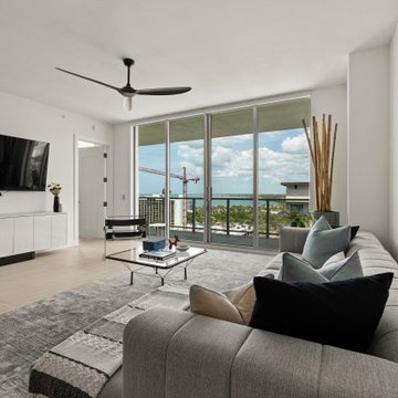 Modern Living Room with Bay Views — Quay Commons Sarasota