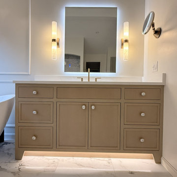 Amish Inset Bathroom stained