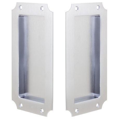 FPL Manor Pocket Hardware; Passage (Hall/Closet), Satin Chrome