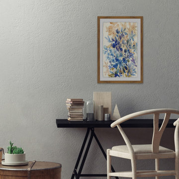 "Blueberry Floral I" Framed Painting Print