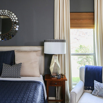 Navy & Gold Bedroom