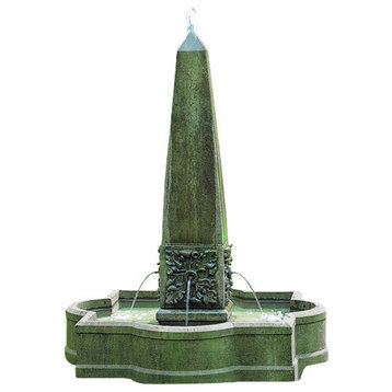 Palazzo Obelisk Outdoor Water Fountain, Verde