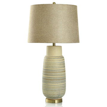 Apache Rustic Table Lamp With Sedimentary Layering Sand