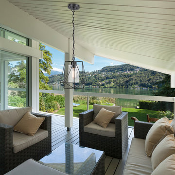Sansa 1-Light Outdoor/Indoor Pendant, Black, Clear Glass Inner Shade