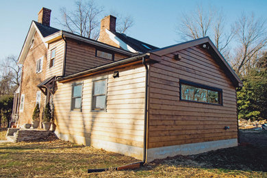 Example of a country exterior home design in Philadelphia