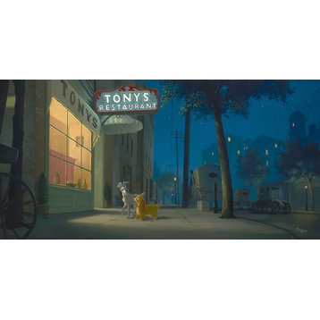 Disney Fine Art A Night with Lady by Rob Kaz, Gallery Wrapped Giclee