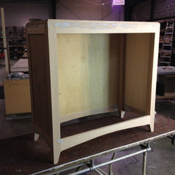 Flame-Grain Walnut Panel Shoe Cabinet - Shoe Storage