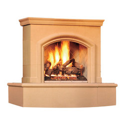 Phoenix with Back-Venting Outdoor Gas Fireplace - Outdoor Fireplaces