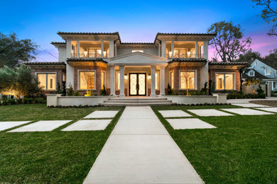 Inspiration for a contemporary home design remodel in Orange County