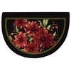 Accent Decor Flowers Slice Accent Rug, Red, 1'8"x2'6"