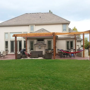Relaxing backyard living space