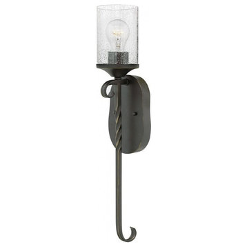 Hinkley Casa Sconce, Olde Black With Clear Seedy