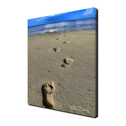 Ready2HangArt - Ready2hangart Chris Doherty 'Footprints' Canvas Wall Art - Prints And Posters